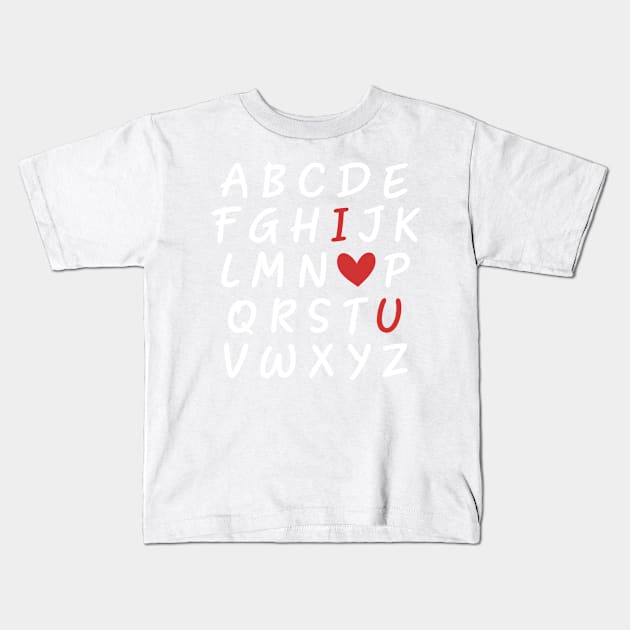 valentine's day alphabet abc Kids T-Shirt by sigma-d